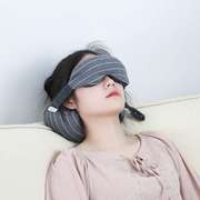 眼罩枕头泡沫粒子填充护颈u型枕 便携旅行居家午睡枕眼罩二合一枕