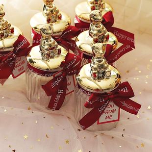 创意欧式婚礼喜糖盒个性糖果盒，动物透明玻璃喜糖罐结婚伴娘伴手礼