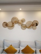 中式客厅背景软装墙面圆形装饰挂件创意立体铁艺壁饰餐厅工艺品