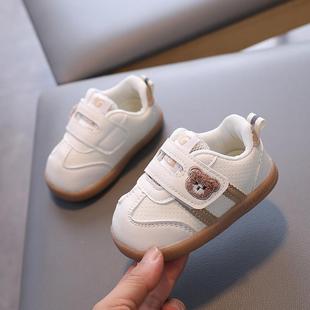 学步鞋男宝宝鞋子春秋0一1-2岁半婴儿软底，透气女童婴幼儿单鞋