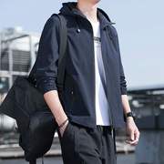 男装春季外套XS小个子小码短款修身夹克S青年休闲连帽韩版155