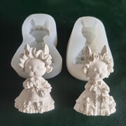 苏菲兔硅胶模具2d卡通涂鸦彩绘，上色石膏娃娃模具巧克力烘培工具