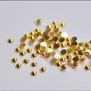 金色银色半圆形实心铆钉，金属片diy日系美甲饰品，贴片材料配件