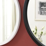 圆形带框化妆镜壁挂镜子悬挂梳妆台挂墙式镜客厅墙面装饰镜免打孔