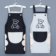 家用厨房围裙防水防油女时尚，2021日式做饭工作服定制logo印字