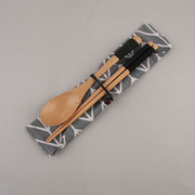 木质公筷公勺套装便携和风，筷子勺子餐具组合广告餐具