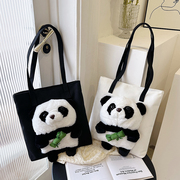 yibao满意花花熊猫公仔大运会，熊猫包包熊猫帆布，包包大容量通勤新