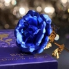 春节正常情人节，礼物24k金箔玫瑰花花朵摆件，礼盒装装饰。