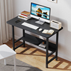 电脑桌卧室家用学生写字书桌长方形办公桌出租屋简易小桌子置物架