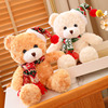 圣诞小熊平安夜礼物圣诞帽泰迪熊儿童，抱抱熊毛绒玩具熊跨境(熊跨境)