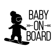 babyonboard宝宝在车里后窗汽车贴纸，警示遮挡划痕车内有宝宝
