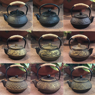酒店博古架软装中式铸铁壶茶室茶柜样板房装饰摆件茶壶复古壶