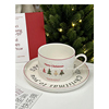 ins小众设计可爱圣诞树咖啡杯碟甜品点心餐盘陶瓷马克杯礼盒套装