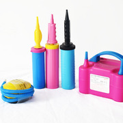 气球电动打气筒韩国进口材质抽拉双向手推手持脚踩充气筒配件粉色