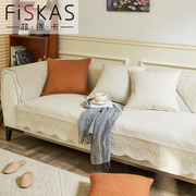 2023纯棉刺绣沙发垫子，四季通用防滑防尘防猫抓沙发套罩全盖