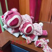 上海迪士尼暖暖家居香味草莓熊穿衣(熊穿衣)睡眠睡觉趴趴毛绒公仔玩偶