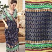 人造棉布料定位花棉绸布料夏季服装面料波西米亚风连衣裙绵绸布料