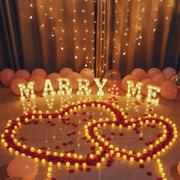 求婚表白生日礼物蜡烛灯，浪漫创意情人节用品电子，装饰520场景布置