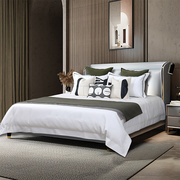 别墅家居展厅样板间软装床品多件套现代美式家具配套床上用品套件
