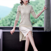 旗袍2002年改良版连衣裙年轻款少女日常可穿时尚中国风复古