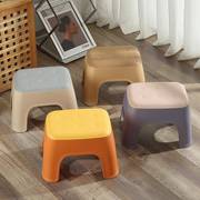 加厚小矮凳子客厅家用可叠摞收纳茶几沙发脚踏凳塑料防滑换鞋板凳