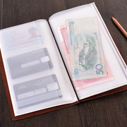 日本Traveler'sNotebook旅行笔记本标准DIY配件PVC收纳袋票据收据