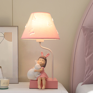 儿童房床头台灯男孩女孩，公主北欧简约卡通创意，节能护眼卧室装饰灯