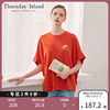 thursdayisland星期四岛屿，夏女蝙蝠袖，纯棉宽松t恤t204mts247w