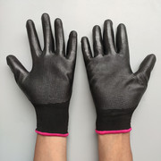 宜胜N528丁晴线挂胶劳保手套干活结实耐用防滑耐磨胶皮塑胶手套