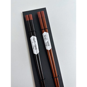 日本进口山中漆器紫檀，黑檀夫妇箸日式木製，漆器夫妻情侣筷子礼物