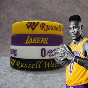 篮球球星湖人队0号威少威斯布鲁克签名运动手环，硅胶腕带球迷饰品