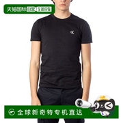 自营 calvin klein jeans凯文克莱牛仔棉男式T恤-黑色 美国奥莱