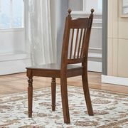 美式餐椅实木椅休闲书房，椅子新古典(新古典)餐椅餐桌组合家用靠背