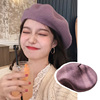 羊毛贝雷帽女秋冬韩版日系，甜美可爱蓓蕾，帽英伦法式画家帽毛呢帽子