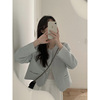 韩国24年圆领单排扣流行时尚，通勤百搭短外套，女秋季小香风上衣
