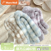 珊瑚绒月子袜子女产后中筒秋冬季加厚加绒保暖家居睡眠毛绒地板袜
