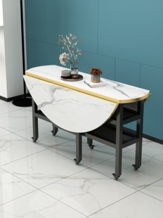 简约折叠圆桌家用圆形折叠餐桌可便携小户型吃饭桌子移动大圆台面
