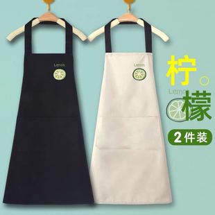 家用厨房围裙防水防油可爱日系韩版定制工作服，时尚男女做饭布围裙(布围裙)