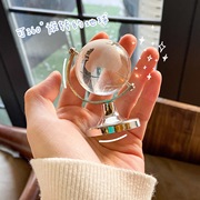迷你地球仪创意简约可爱ins少女心桌面装饰水晶，玻璃球小礼物摆件