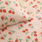 莓莓兔a类双层纱纯棉100全棉床单单件儿童单人学生宿舍1.5m1.8米