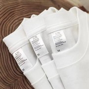 扎染纯棉白色T恤广告衫文化衫纯白色纯色半袖空白用DIY手绘画画衫