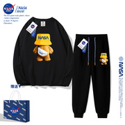 NASA儿童套装男童春秋款2024冬季中大童潮运动长袖长裤两件装