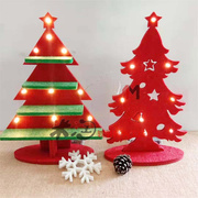 发光圣诞树圣诞节美陈红树绿树，雪花雪人老人，冬季橱窗装饰摆件