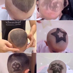 婴儿儿童理发模具造型头型，男童宝宝雕刻辅助模型，模具理发辅助模型