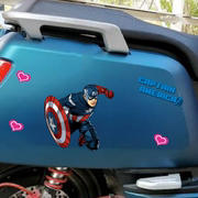 卡通动漫全车贴电动摩托踏板车车身外壳改装饰美国队长电瓶车贴纸
