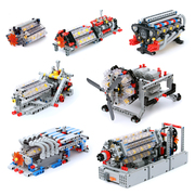 兼容乐高发动机引擎v8变速箱零件，组装玩具机械，组模型拼装积木moc