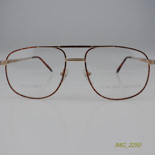 外贸复古vintage金属，双梁加宽大脸近视眼镜架，时尚文艺潮眼镜框58