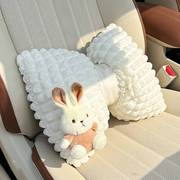 汽车枕头护颈枕可爱卡通熊兔车B内靠枕腰靠枕头一对通用座椅靠