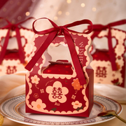 喜糖盒结婚专用喜糖盒子2023婚礼手提式喜糖袋订婚糖果空盒子