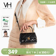 vh女包莱卡菱格包复古手提包，高级感单肩包优雅气质法式包包斜挎包